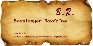 Breslmayer Roxána névjegykártya